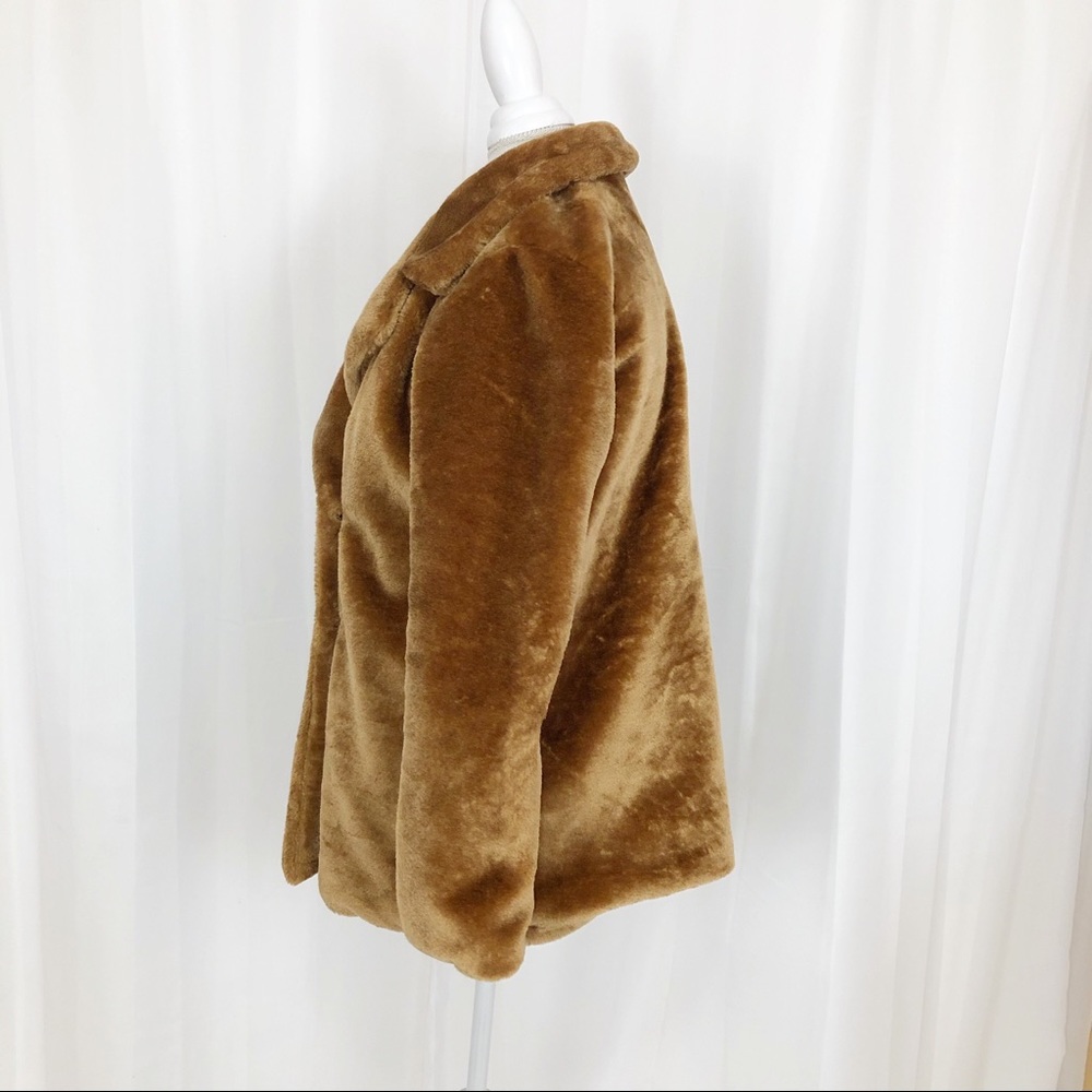 Wild Fable Women’s Faux Fur Button Front Pea Coat - Picture 6 of 8
